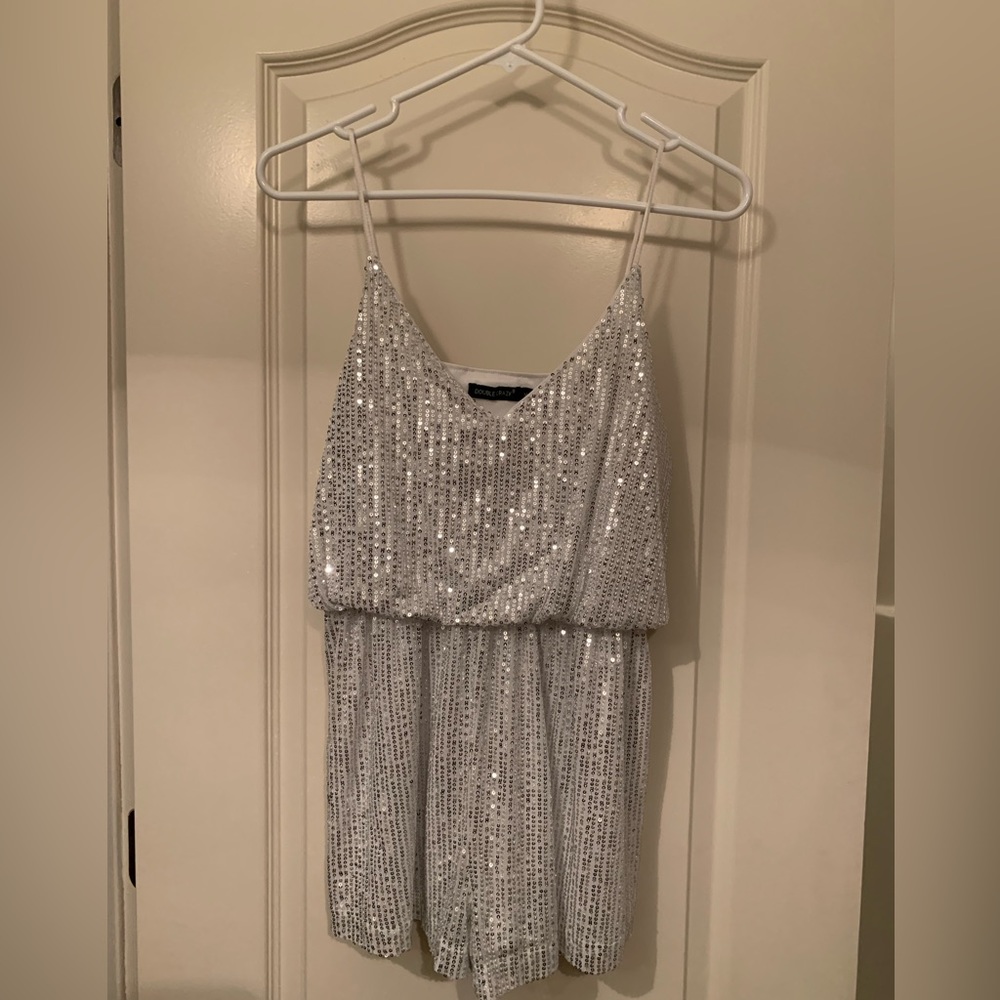 Silver Sequin Romper!